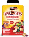 עבור ילדים Immune Health Super Chews, ילדים Immune תמיכה תוספת עם ויטמין D לילדים, Elderberry, ויטמין C, & Zinc, 2 Monteh אספקה, non-GMO, Apple Brad Flavor, 60 צ'יפס רך