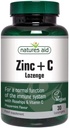 Natures Aid טבעוני Znc Lozenges Peppermint 30 טבליות
