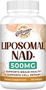 Liposomal NAD+ 500 MG תוספת, True NAD Plus תוספת, העליון Absorption, Boost NAD+ יותר Efficient Than Nicotinamide Riboside עבור אנרגיה סלולרית, הזדקנות בריאה, 60 לשרת