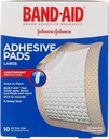 Band-Aid Brand Tru-Stay Adhesive Pads, Sterile Bandages for Wound Care and Protection, Large Size, 10 ct (חבילה of 4)