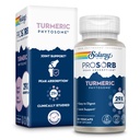 SOLAרי ProSorb Turmeric תוסף Phytosome 500 מ"ג - 29X High Absorption Turmeric Curcumin תוסף תמיכה בריאות משותפת - Easy-to-Digest Curcumin, טבעוני, 60 יום ערבות, 30 הגשה, 30 VegCapsCapss