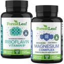 ForestLeaf Riboflavin & Magnesium Migraine תוסף - Riboflavin 400 מ"ג עבור Headache הקלה - מגנזיום Bundle עם B2 ויטמין 400 מ"ג עבור כאבי ראש Migraine קפסולות