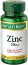 Nature's Bounty Zinc, Immune Support, 50 מ"ג, Caplets, 100 Ct (Pack of 2)