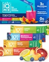 אבקת IQMIX hydrotion Electrolyte - 4in-1 פורמולה להשקה, בהירות נפשית, Mood and Recovery - Sugar-Free Drink Mix, Keto, Magnesium L-Threonate, Lion's Mane - 20 Count Variety Pack