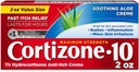 קורטיזון 10 כוח מקסימלי Anti-Itch Cream עם Soothing Aloe, 1% Hydrocortisone Creme, 2 oz.