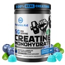 Natures Aid NSF מוסמך Creatine Gummy 5g - Creatine Monohydratemies - Pre-Workout Energy & שריר תמיכה עבור גברים ונשים | Blueberry אלקטרוליטה חניכיים (135 הרוזן)