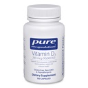 Pure Encapsulations ויטמין D3 250 mcg (10,000 IU) - תוספת לתמיכה העצם, משותף, חזה, לב, קולון & Immune בריאות - עם Premium ויטמין D - 120 קפסולות