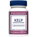 ויטמין Shoppe Kelp (מאטלנטיק Kelp & Potassium Iodine), מקור Iodine, התמיכה Thyroid, תומך אנרגיה & Stamina (300 טבליות)