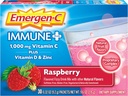 מתפתח-C Immune + 1000mg ויטמין C אבקת, עם ויטמין D, Zinc, Antioxidants ו אלקטרוליטים עבור Immunity, Immune Support Dietary תוסף, Raspberry Flavor - 30 Count/1 חודש אספקה