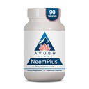Ayush Herbs Neem Plus - בריאות מזיקה לנשים וגברים, תוספי התמיכה ב-Stomach & Skin Health, Immune Support - 90 קפסולות צמחוניות (1 Count)
