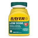 Bayer Aspirin Low Dose 81 מ"ג, טבליות Enteric Coated, Doctor המומלצת, Secondary Prevention of Cardiovascular Disease, 300 Safety Coated Tablets