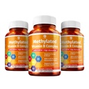 ויטמין B מורכב 3 Pack - ויטמין B זמינות עם 5-MTHF Folate, B1, B2, B5, B6, Methyl B12, Niacin & Biotin - Non-GMO, טבעוני, מיוצר בארה"ב