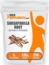 BulkSupplements.com Sarsaparilla Root Extraction - Sarsaparilla תוסף, Smilax Sarsaparilla Root - Herbal & Gluten Free, 1g לכל משרת, 250g (8.8 oz) (Pack of 1)