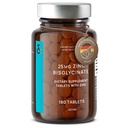 CLAV® Zinc Bisglycinate 25 מ"ג - 180 טבליות (6 חודשים אספקת) - תוסף טבעי צ'אד Zlated Znc Glycinate עבור Immune & Skin Support