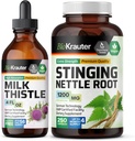 BIO KRAUTER Milk Thistle Tincture 4 Fl. Oz. & Sting Nettle 250 קפסולות