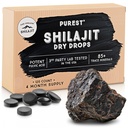Pure ההימלאיה Shilajit יבש טיפות, 100% טהור Shilajit, כיתה א, מקס פוטנס 85 + ניקוי מינרלים & Fulvic Acid עבור אנרגיה, מטבוליזם ותמיכה הון תוספת לגברים ונשים (120 כרטיסיות)