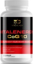 Vital Energy CoQ10 Ubiquinone 200 מ"ג, 30 קפסולות, תומך Cardiovascular Health, cell Energy Production, ו- Antioxidant, White/Black / Black