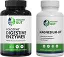 בריאות Gut HoloZyme Digestive Enzymes, 180 קפסולות ומגנזיום-HP, 60 קפסולות