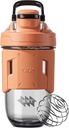 TKK 24oz חלבון Shaker בקבוק עם בללינג כדור, BPA חינם Tritan פלסטי, Leak-Proof, One-Touch Lid, Non-Slip Grip, ספורט & Fitness Use