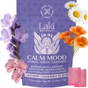 Laki Naturals Lavender Chamomile Calm Mood Functional Herbal Lozenges (14ct) גרון ו Calming Hard Candies with Magnesium, Ashwagandha, קליפורניה פופפי ולריאן. טבעוני, סוכר חינם, Gluten Free