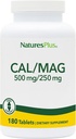 NaturesPlus Cal / Magic - 180 טבליות צמחוניות - 500 מ"ג Calcium, 250 מ"ג Magnesium - תומך ייצור אנרגיה ו- Total Well-Being - 180 משרתים
