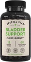 Crystal Star Bladder Support (60 קפסולות) - תוספת צמחית לתפקוד מגבלה בריא - Cranberry, Dandelion & Fenugreek - Helps Overactive Bladder and Incontinence - Non-GMO