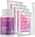 Seroflora Boric Acid Vaginal Suppositories 600 מ"ג + Suppository Applicators Bundle - Vaginal Health pH Balance for Women - Helps Control Vaginal Odor (28ct)