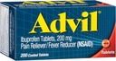 Advil Pain Reliever ו- Fever להפחית, טיפול בכאב עם Ibuprofen 200 מ"ג עבור כאבי ראש, כאבי גב, כאב חד סטריפי וסיוע כאב משותף - 200 טבליות coated