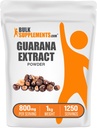 BulkSupplements.com Guarana לחלץ אבקת - תוספי Caffeine טבעיים, מ Guarana Seed, Guarana אבקת - Gluten Free, 800 מ"ג לשרת, 1kg (2.2 lbs) (Pack of 1)