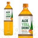 Goodness Aloe Vera לשתות עם Pulp מנגו פלפור - 50.7 Fl Oz (1.5 L) - מרעננים Beverage with Real Aloe Vera Juice
