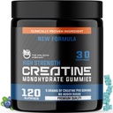 כוח גבוה Creatine Monohydrate Gummies - 5Grams Per משרת, טרום עבודה חניכיים, Blueberry פלבבדר Creatine Monohydrate חניכיים
