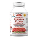 ANDREW LESSMAN Ultimate Friendly פלורה פרוביוטיקה 240 קפסולות - 25 מיליארד CFU, מגוון רחב של 5 Probiotic Strains, Powerful Immune and Digest Support. פרוביוטיקה לנשים או לגברים