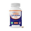 Vitamatic Melatonin 3 מ"ג טבליות | Vegetarian, non-GMO, Gluten Free | 1 Year Supply Tablet
