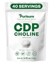 אבקת CDP Choline, 10g, CDP Choline תוספי תמיכה תשומת לב, פוקוס, אנרגיה, אבקת Citicoline עבור פונקציונליות קוגניטיבית, מגביר מוטיבציה ופרודוקטיביות, 40 משרתים
