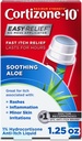 קורטיזון 10 כוח מקסימלי Soothing Aloe Itch הקלה No Mess Applicator, 1% Hydrocortisone, Fast-Acting, Anti-Itch נוזל עבור באגים, ראש, אקסמה, Psoriasis, הרעל Ivy, Oak & Sumac, 1.25 oz