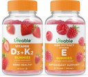 ויטמין D3 + ויטמין K2 + ויטמין E, Gummies Bundle - גדול Tasting, ויטמין תוסף, Gluten Free, GMO חינם, Chewable Gummymymy