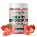 NSF מוסמך Creatine Gummy 5g - Creatine Monohydrate חניכיים עבור גברים ונשים, Creatine Monohydrate עבור כוח שרירים, בונה שרירים, אנרגיה Boost, Pre-Workout תוסף ( Count)-Strawberry