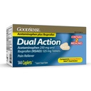 GoodSense Dual Action Acetaminophen 250 מ"ג ו- Ibuprofen (NSAID) 125 מ"ג טבליות, Pain Reliever for Headache Relief, Arthritis כאב הקלה ועוד, 144 Count