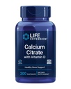 Life Extension Calcium Citrate עם ויטמין D, Super-absorbable Calcium כדי לתמוך ב- Optimal Bone Health, Gluten-Free, non-GMO, 200 קפסולות
