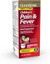 GoodSense Children's Pain Reliever נוזל, בועות בועות מסטיק פלאמור, Acetaminophen 160 מ"ג / mL, יעיל כאב הקלה / Fever עבור ילדים בגילאי 2-11, 4 Oz