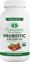 Organic Probiotic Gummies, 5 Billion CFU per Serving, 60 Count, Vegan, Supports Digestive Health and Immune Defense, for Women and Children; Strawberry Flavor