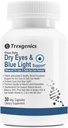 Trexgenics יבש עיניים & אור כחול תמיכה פעם יומית Vegetarian פורמולה עם Lutein 10 מ"ג, Zeaxanthin 2 מ"ג, Bilberry, גינקו, Pine Bark, ויטמין C, Zinc & A (30 Veg כמוסות)