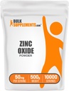 BulkSupplements.com Zinc Oxide אבקת - תוספת Znc Oxide, מינרלים תוספת לתמיכה Immune - Gluten Free, 50 מ"ג לשרת, 500g (1.1 lbs) (Pack of 1)