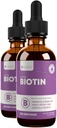 Rejuvica בריאות Active Biotin - תוסף ביוטין נוזלי מתקדם - 5000mcg Support Hair Skin & Nails