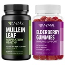 HAVASU NUTRITION Elderberry Gummies + Mullein Leaf קפסולות Immune תמיכה Bundle