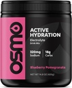 אוסמו Active hydrotion אבקת אלקטרוליט (20 משרתות) - כולל Sodium, Magnesium, Potassium, carbs & ויטמינים, Cane Sugar - All Natural, 3X Faster hydrotion, Boosts Power & Endurance, Blueberry