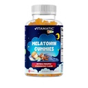 Vitamatic Sugar Free Kids Melatonin 1 מ"ג, 90 מסטיקנים, Pineapple & Passionfruit Flavored Gummies, 90 ימים אספקה