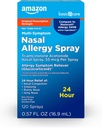 טיפול בסיסי 24 Hour Allergy Nasal Spray, Triamcinolone Acetonide 55 mcg לרסס, Allergy Medicine, non-Drowsy, 0.57 floz (Pack of 1)