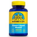 Life's Nature's Life Green Lipped Mussel 1500 מ"ג - New Zealand Green Lipped Mussel תוספת עם אומגה 3 באופן טבעי חומצות שומן - 60 יום ערבות, מעבדה מאומתת - 30 משרתים, 90 קפסולות