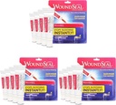 אבקת WoundSeal 4 כל אחד (Pack of 3) - Wound Care First Aid for Cuts, Scraps and Abrasions - Stops Bleeding in Seconds Without Stitches or Bandages - בטוח ויעיל עבור אנשים של כל הגילאים, חיות מחמד